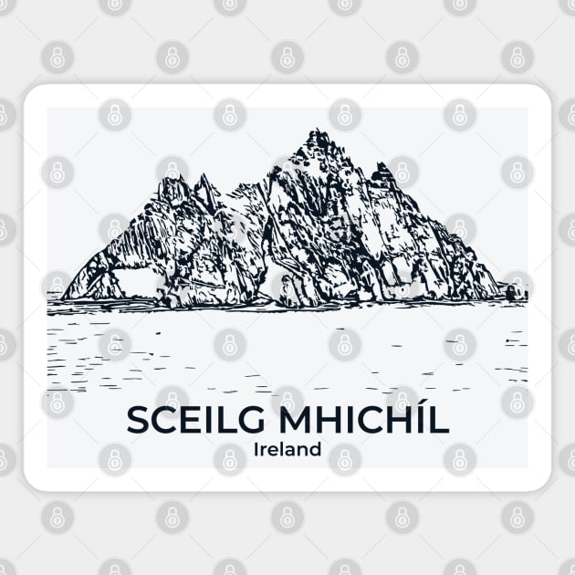 Sceilg Mhichíl - Ireland Magnet by Lakeric